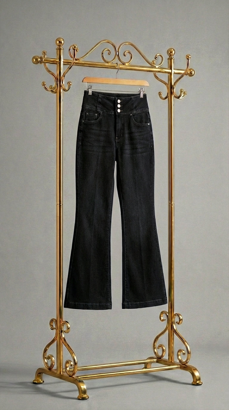 Pantalón Aura | Pantalón elástico de corte recto efecto estilizado