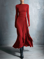 Vestido Largo Drapado