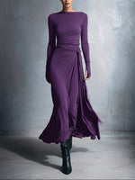 Vestido Largo Drapado