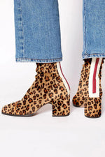 Valentina | Botines de tacón efecto ante