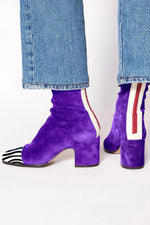 Valentina | Botines de tacón efecto ante