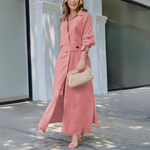 Jannel | Elegante vestido largo en V