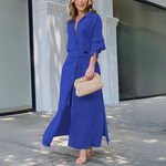 Jannel | Elegante vestido largo en V