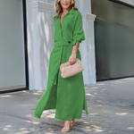 Jannel | Elegante vestido largo en V