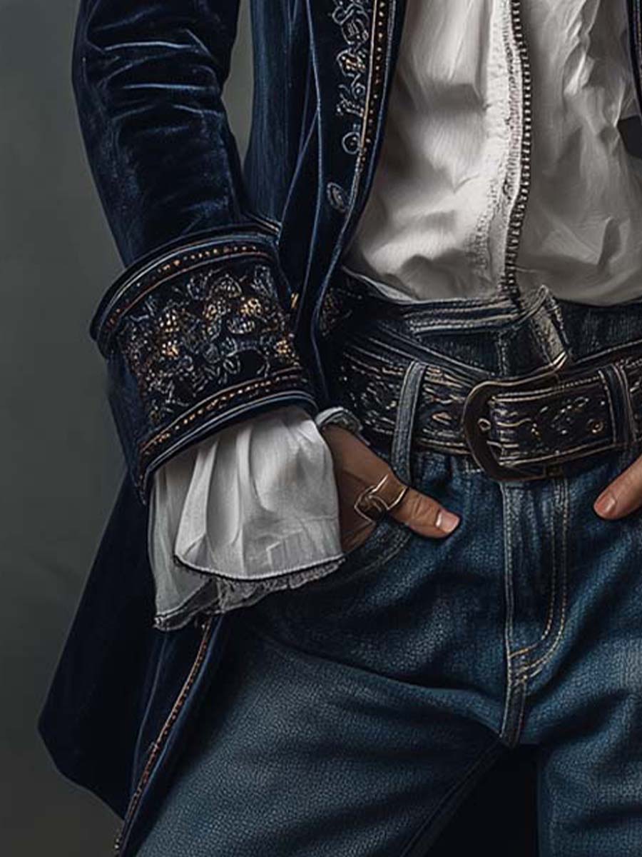 Blazer Velvet con Bordado Premium