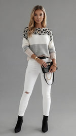 Luna | Jersey de punto leopardo