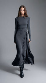 Vestido Largo Drapado