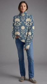 Blanca | Jersey de punto con flores