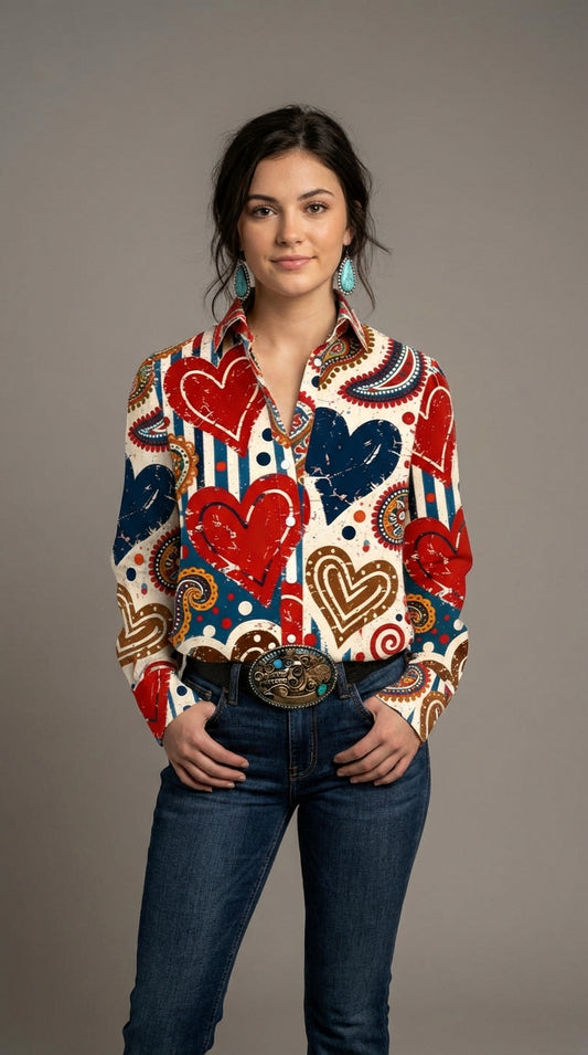 Valentina | Camisa multicolor estampada
