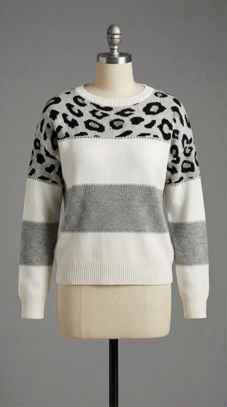 Luna | Jersey de punto leopardo