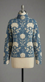 Blanca | Jersey de punto con flores