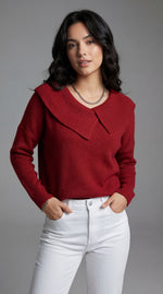 Jersey de punto con cuello Lucia