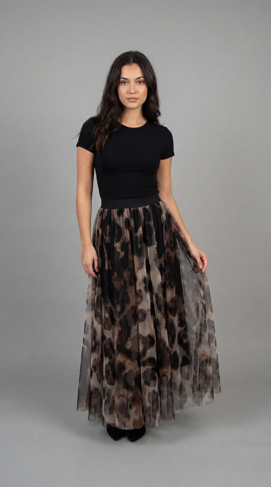 Falda Sahara | Falda tul efecto animal print