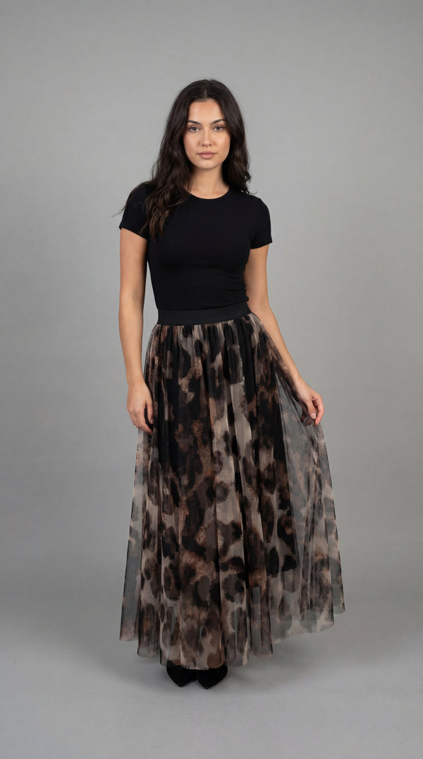 Falda Sahara | Falda tul efecto animal print