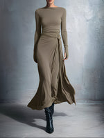 Vestido Largo Drapado